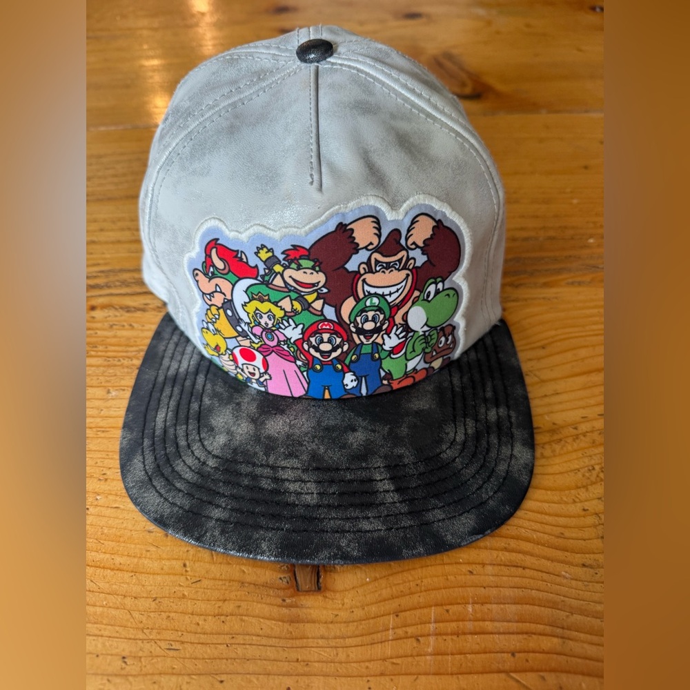 Super Mario Brothers Snapback Flat Bill Cap